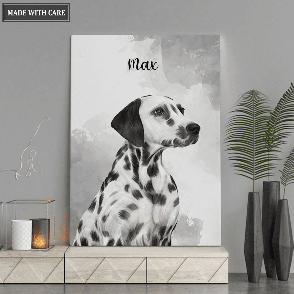 Watercolor Pet Portrait From Photo Poster Canvas - Personalized Custom Gift