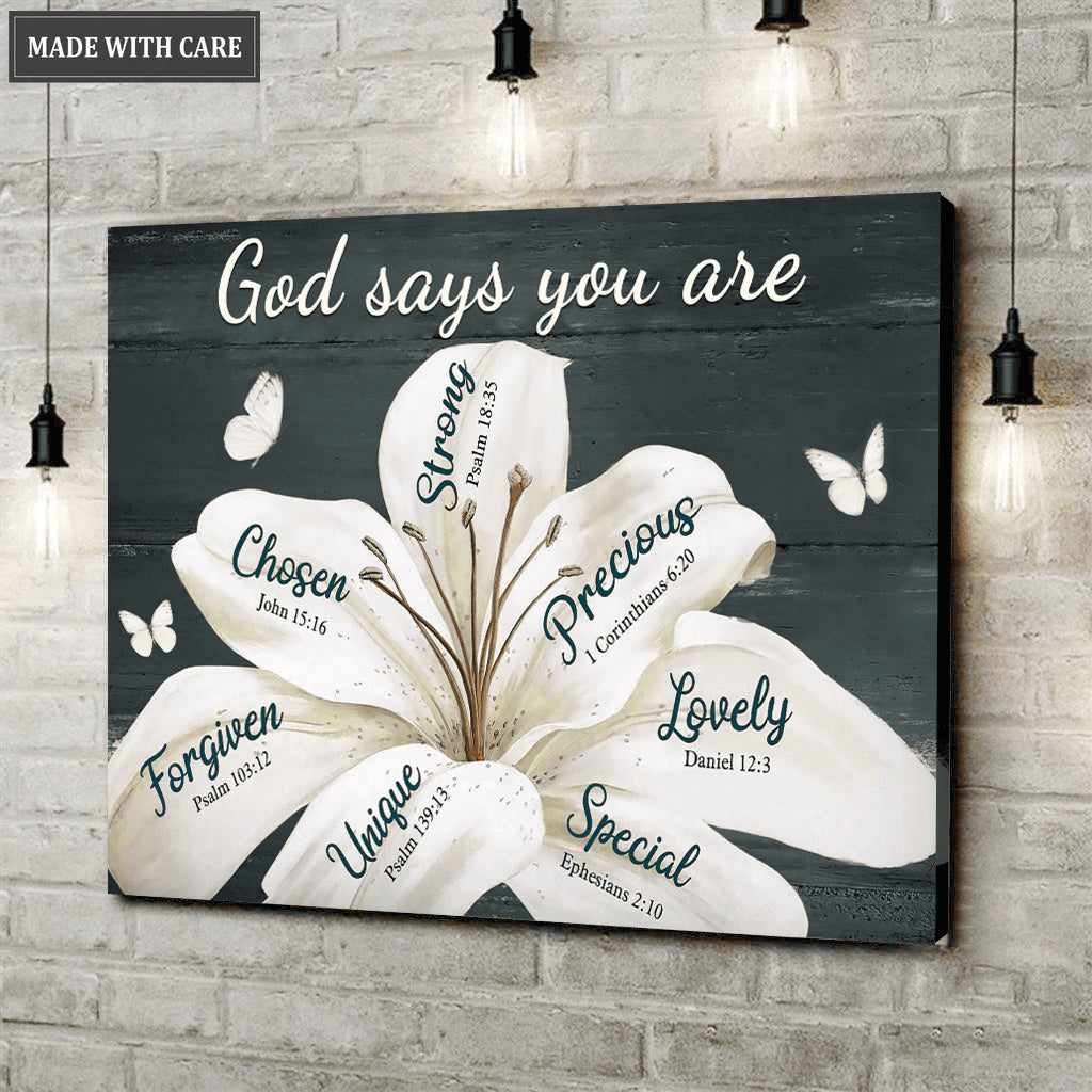 Lily God Says You Are Wall Art