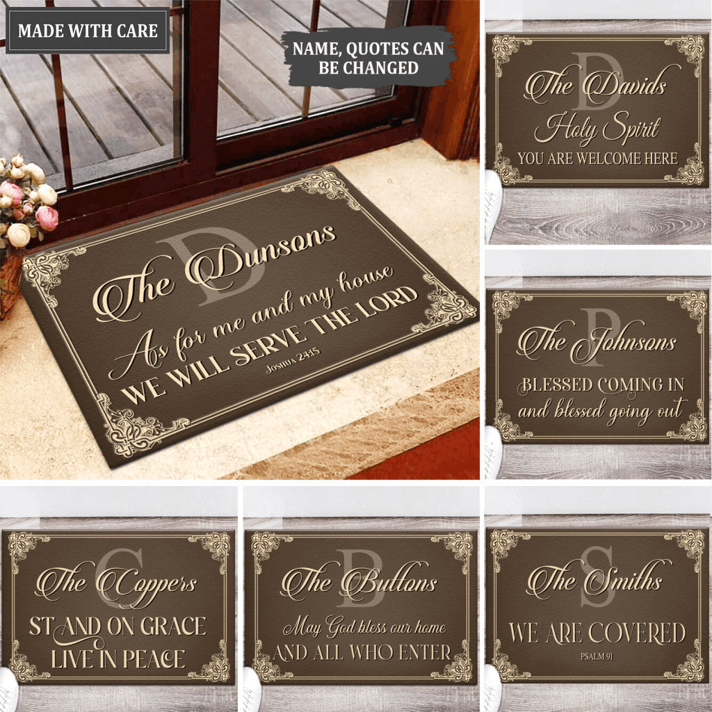 Personalized Monogram Brown Doormat