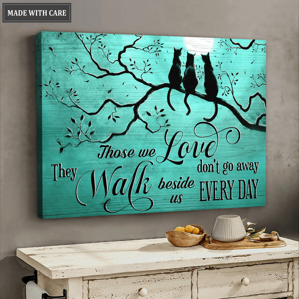 They Walk Beside Us Every Day Cats Under A Full Moon Wall Art