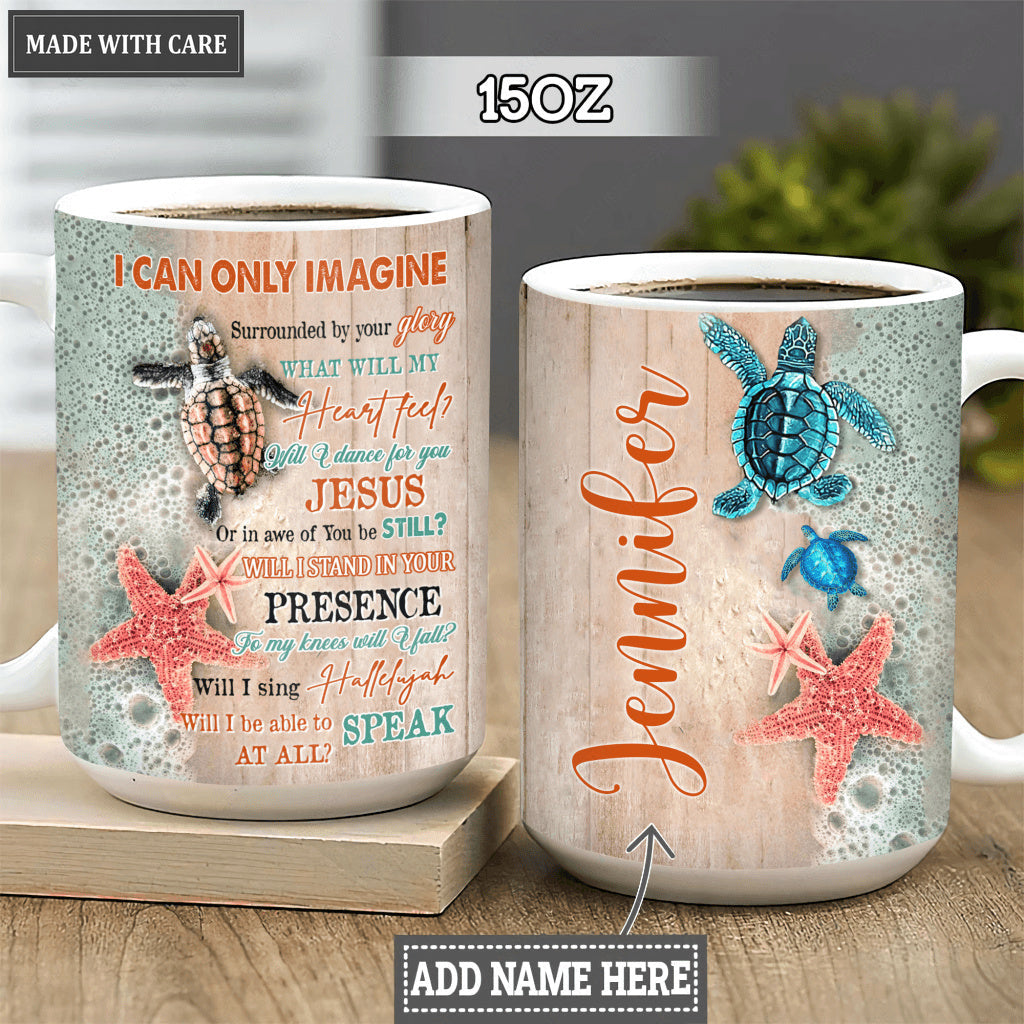 Personalized Ocean Turtle Glory Ceramic 15Oz Mug