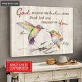 Personalized Poster Hummingbird God Blessed