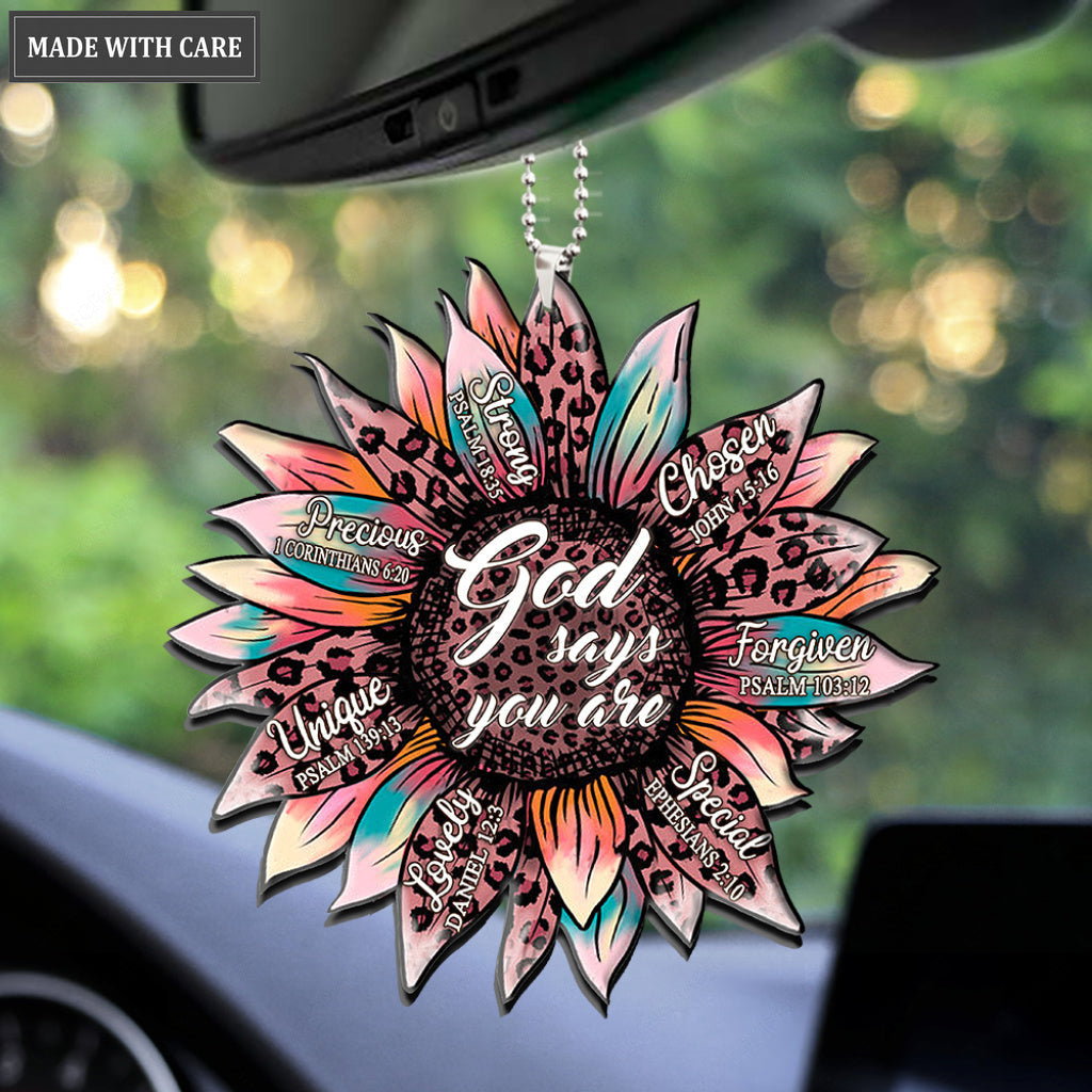 Red Sunflower Leopard Cheetah You Are Ornament