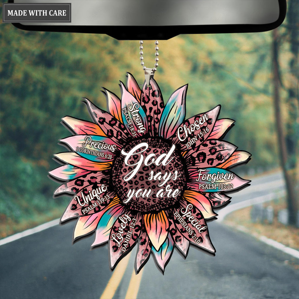 Red Sunflower Leopard Cheetah You Are Ornament