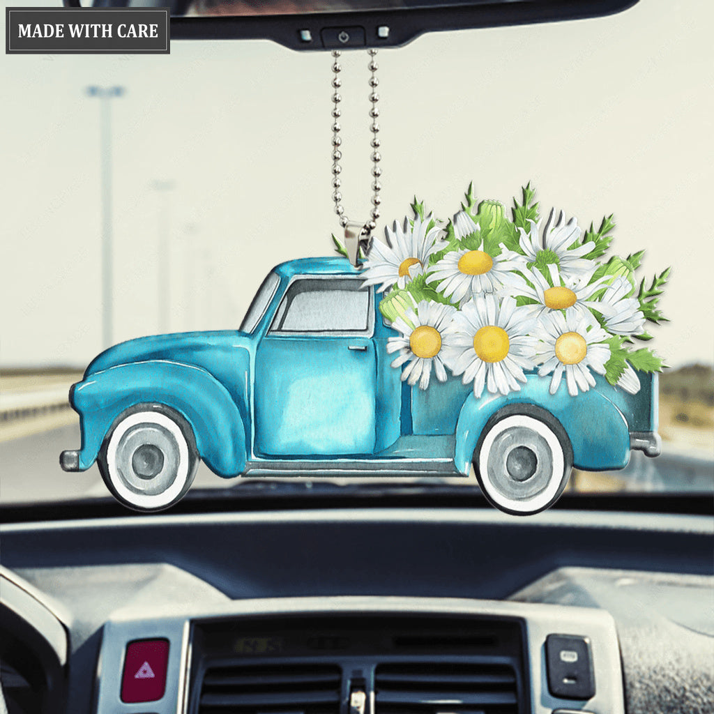 Faith Floral Truck Car Hanging Ornament