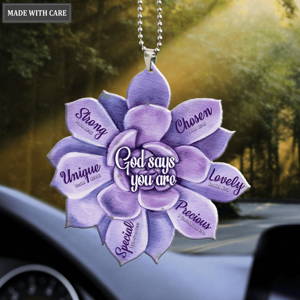 Succulent God Says You Are Ornament