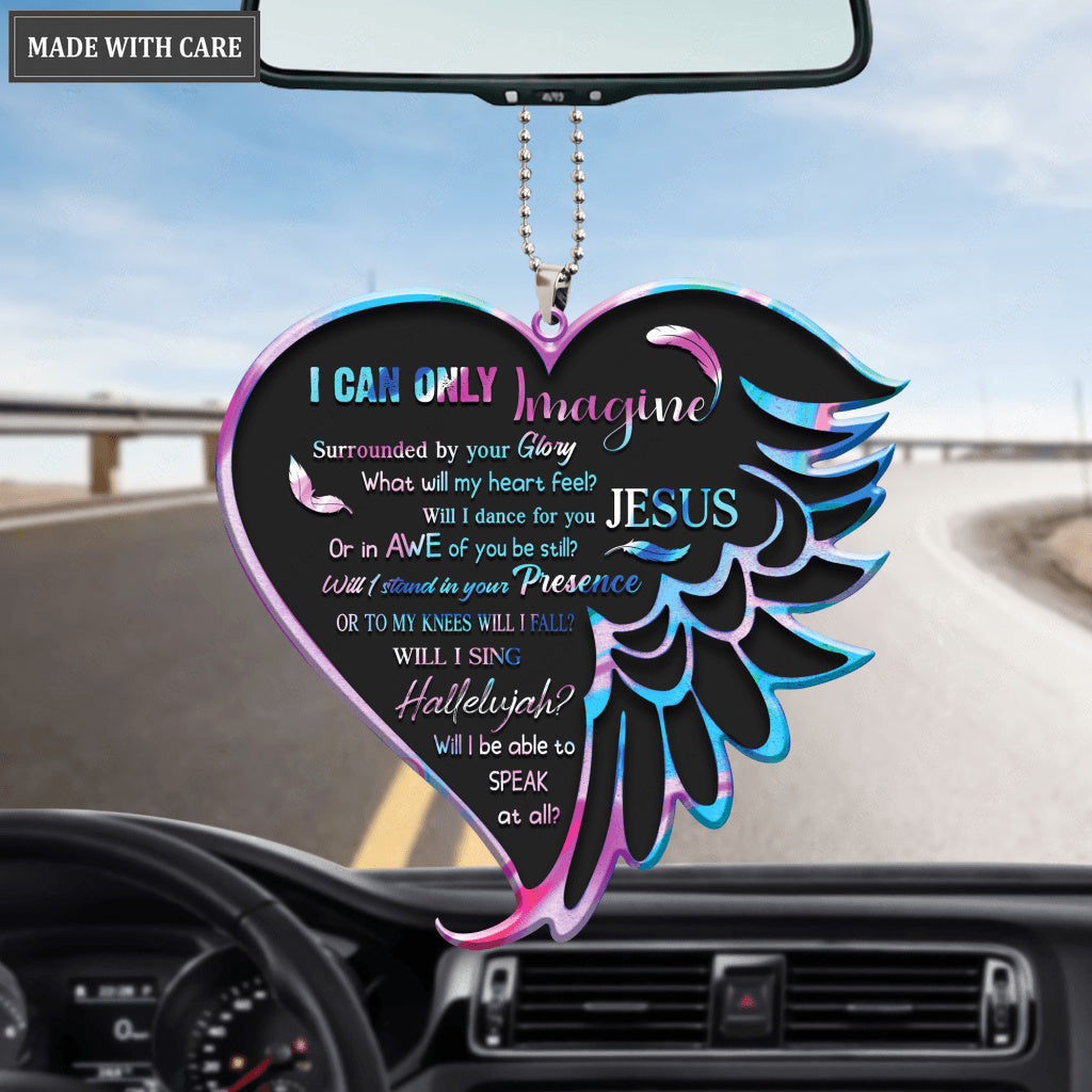 Hologram Heart Wings Surrounded By Glory Ornament