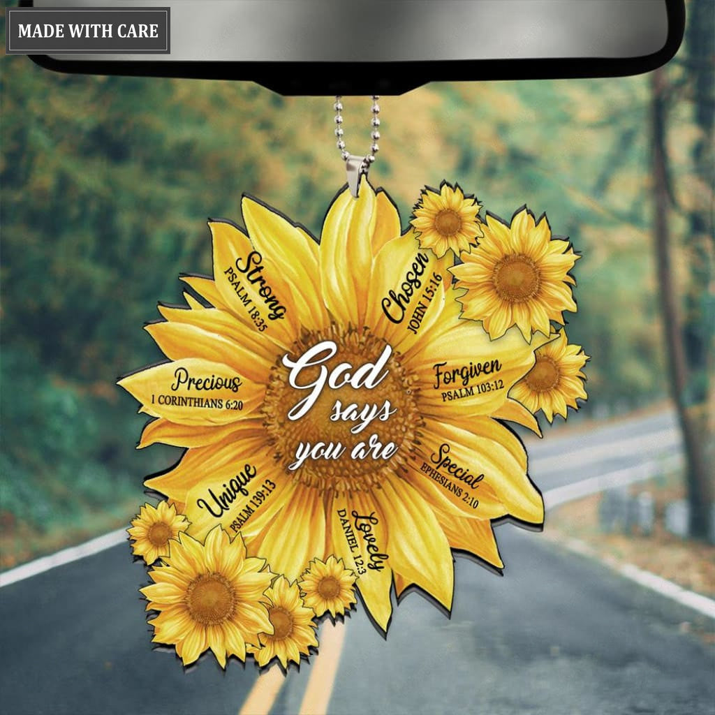 Sunflowers God Says Ornament