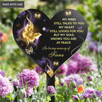 Personalized My Mind Heart Plaque Stake