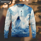 Blue Christ Way Maker Miracle Worker Wool Sweatshirt