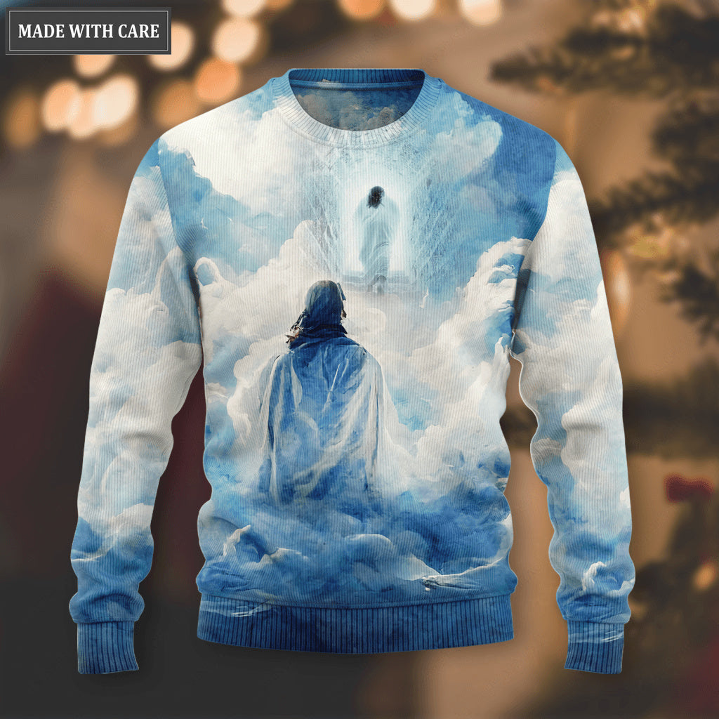 Blue Christ Way Maker Miracle Worker Wool Sweatshirt