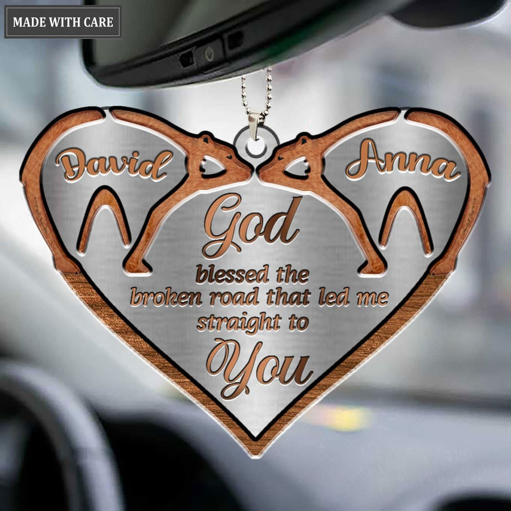 Luvingrace M80 Bear Couple God Blessed Personalized Ornament