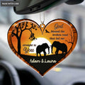 Printfamily M82 Elephant Couple God Blessed Personalized Ornament