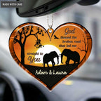 Printfamily M82 Elephant Couple God Blessed Personalized Ornament