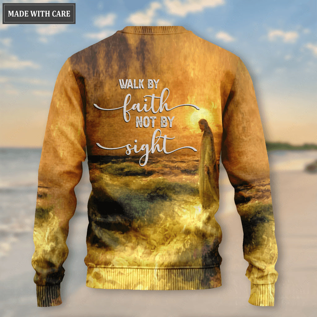 Cross Jesus Walk By Faith Not By Sight Wool Sweatshirt
