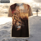 Cross Lion Look To God Trust In Lord Hoodie