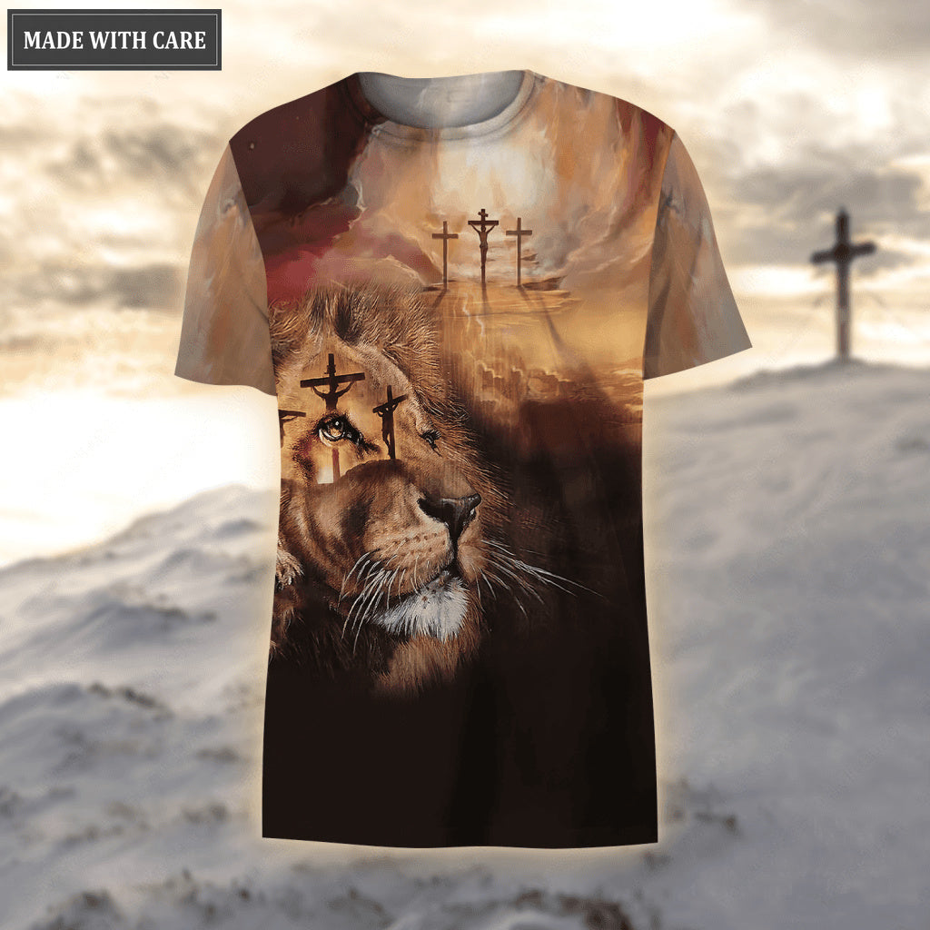 Cross Lion Look To God Trust In Lord Hoodie