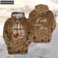 Flower Jesus Hand Faith Over Fear Hoodie