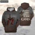Jesus Cross Armor Knight Be Still And Know That I Am God Hoodie
