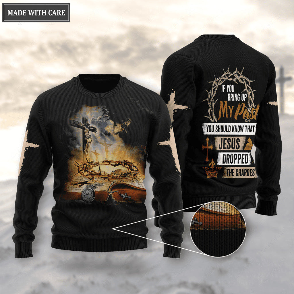 Jesus Cross Bible Crown Of Thorns Wool Sweatshirt