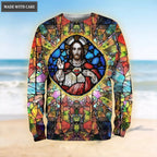 Jesus Showing His Heart Let Your Faith Be Bigger Than Your Fear Hoodie
