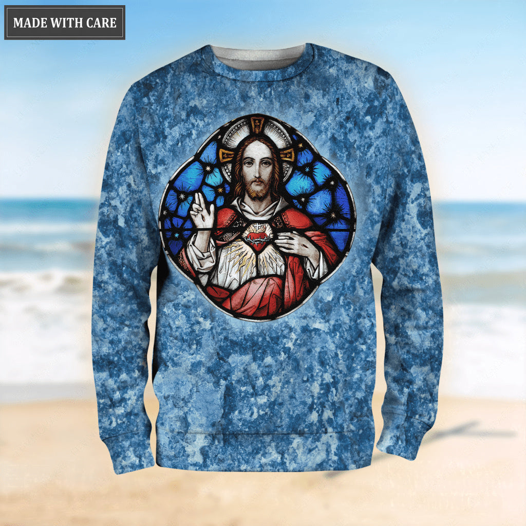 Jesus Showing His Heart Let Your Faith Be Bigger Than Your Fear Hoodie