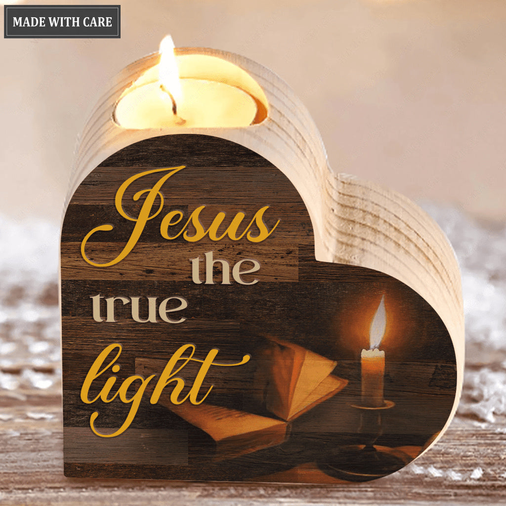 Candle And Bible Christian The True Light Candle Holder