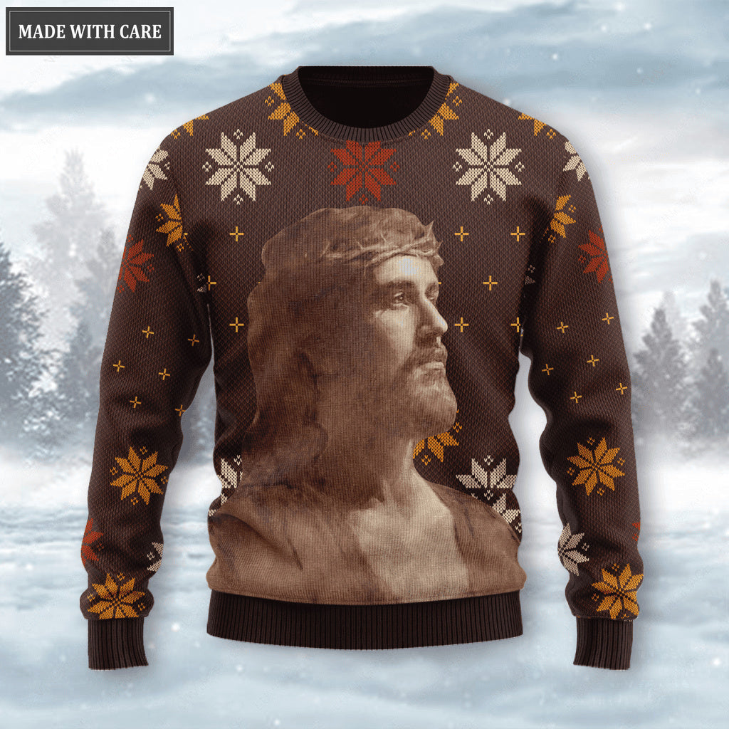Christ God Wool Knitted Pattern Ugly Sweater