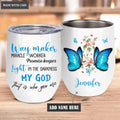 Personalized Dual Butterflies Waymaker Wine Tumbler