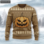 Thanksgiving Pumpkin Turkey Wool Knitted Pattern Ugly Sweater