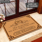 Greek Border Monogram As For My House Personalized Family Doormat