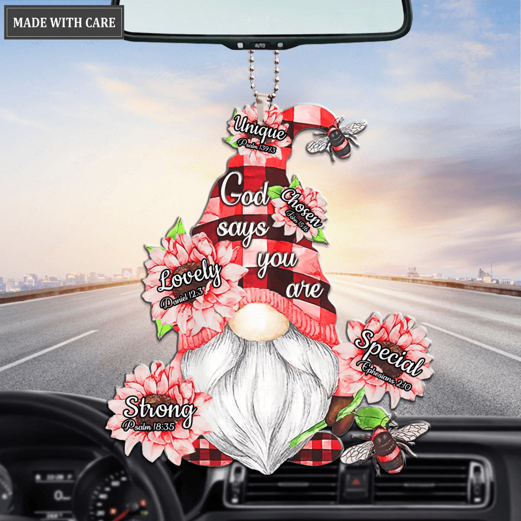 Christmas Gnome God Says You Are Ornament