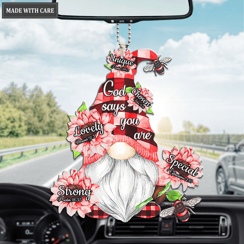 Christmas Gnome God Says You Are Ornament