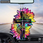 Rainbow Faith Cross Ornament