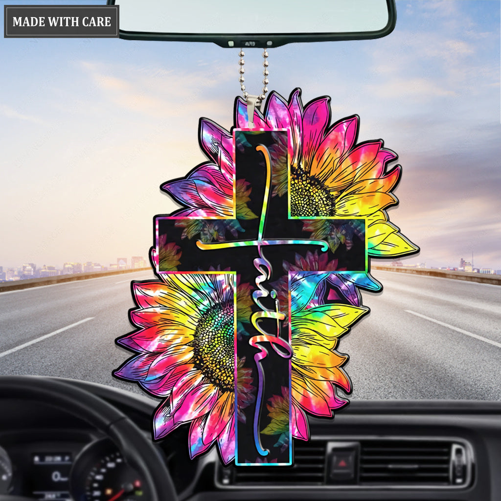 Rainbow Faith Cross Ornament