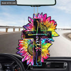 Rainbow Faith Cross Ornament