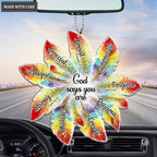 Rainbow Feathers God Says You Are Ornament