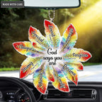 Rainbow Feathers God Says You Are Ornament