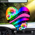 Rainbow Heart God Says You Are Ornament