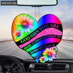 Rainbow Heart God Says You Are Ornament
