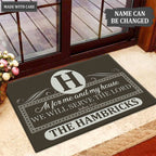 Luvingrace M71 Luxury Monogram Collection As For My House Personalized Doormat