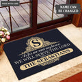 Luvingrace M73 Vintage Monogram Collection As For My House Personalized Doormat
