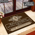 Printfamily M74 Luxury Monogram Collection As For My House Personalized Doormat