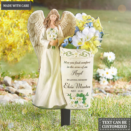 Angelic Memorial Vase Garden Memorial Personalize Plaque
