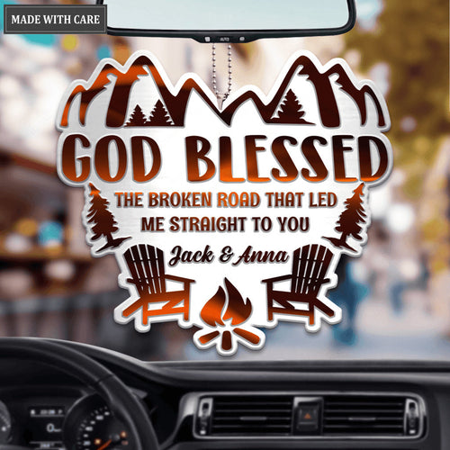 Camping Partner God Blessed Personalized Ornament