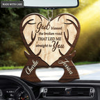 God Blessed Deer Couple Personalized Wooden Ornament