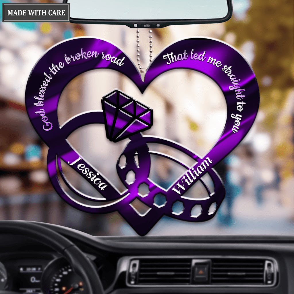 Hologram Purple Rings God Blessed Personalized Ornament