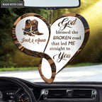 Infinity Heart Cowgirl God Blessed Personalized Ornament