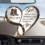 Infinity Heart Cowgirl God Blessed Personalized Ornament