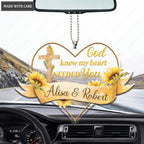 Personalized God Knew My Heart Needed You Ribbon Heart Ornament